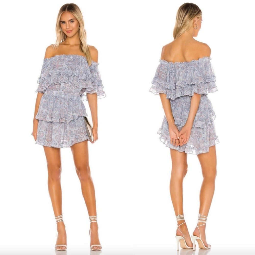 Misa Los Angeles ruffle mini dress L